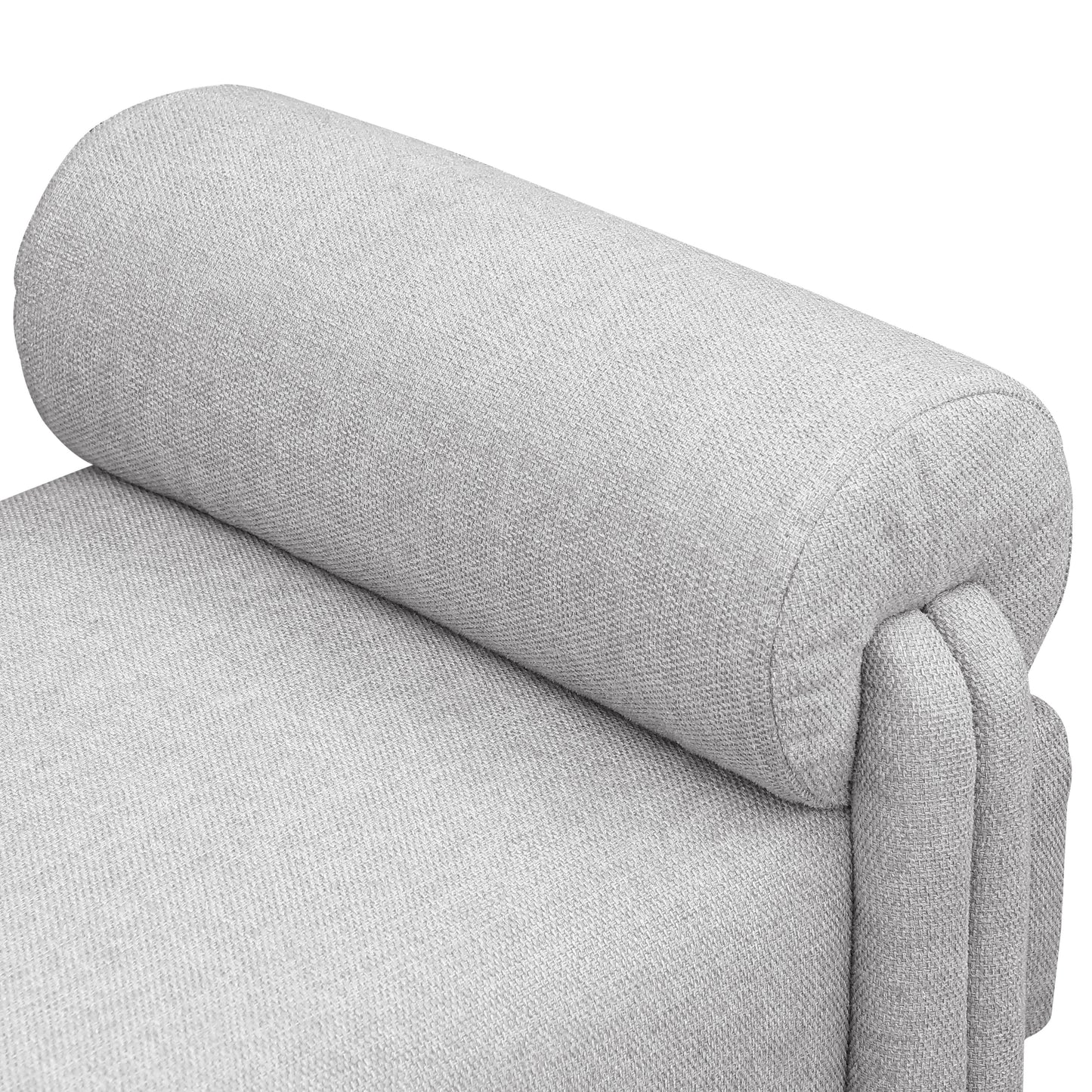 emerson grey polyester fabric bench grey