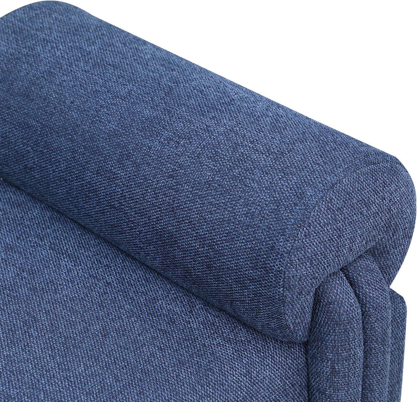 emerson navy polyester fabric bench navy