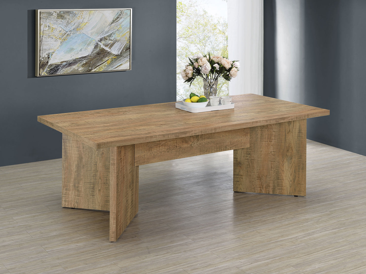 larue 84-inch composite wood dining table mango