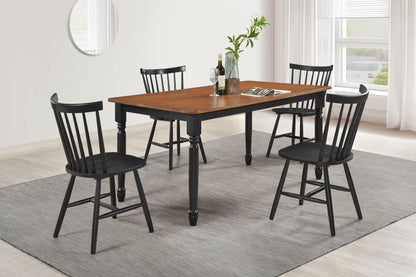 Maston 5-piece Rectangular Dining Set Walnut and BlackBlack