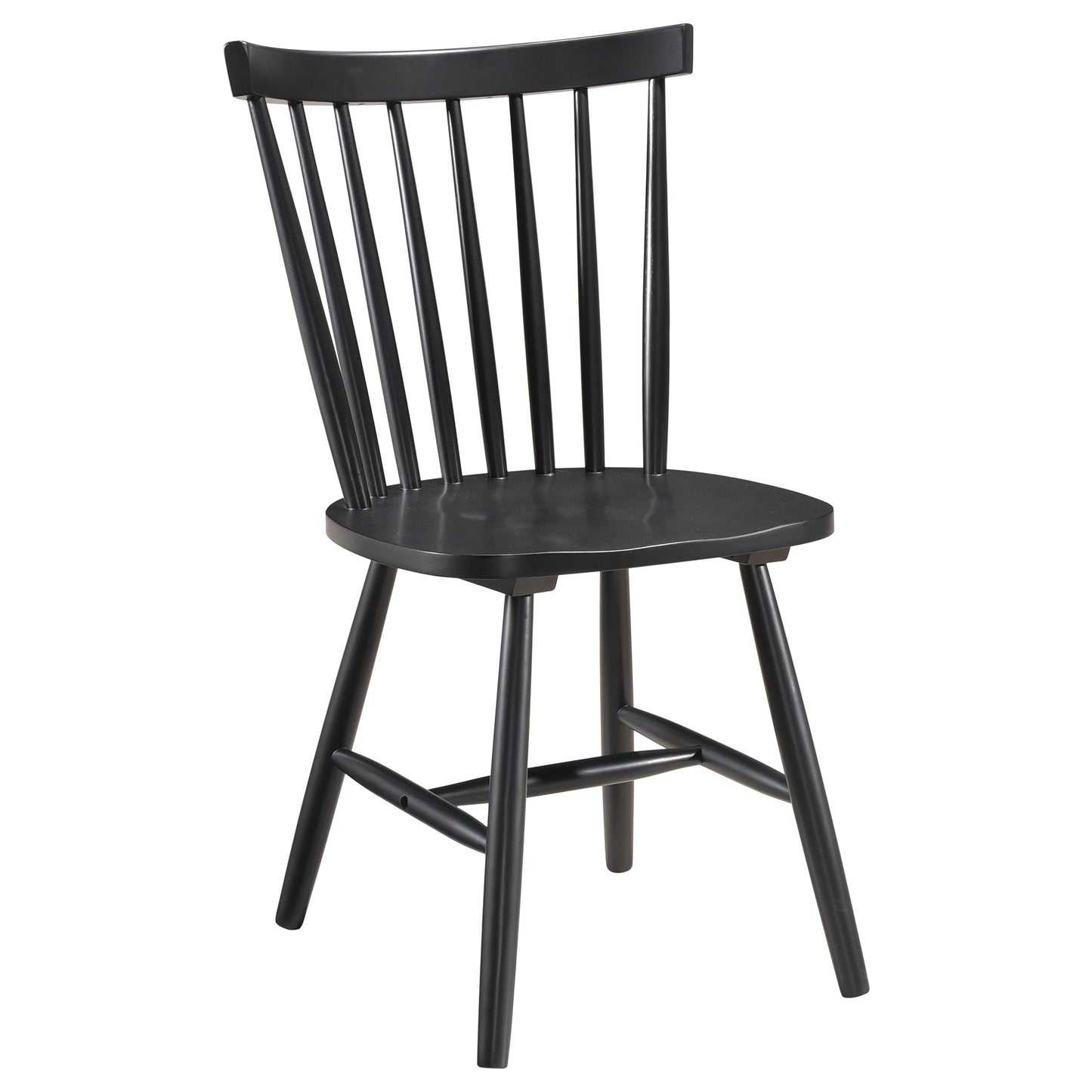 lilith windsor wood dining side chair black (set of 2)