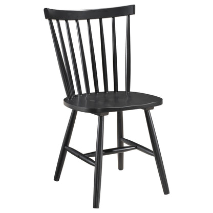 Lilith Windsor Wood Dining Side Chair Black (Set of 2)