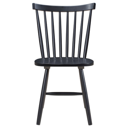 Lilith Windsor Wood Dining Side Chair Black (Set of 2)