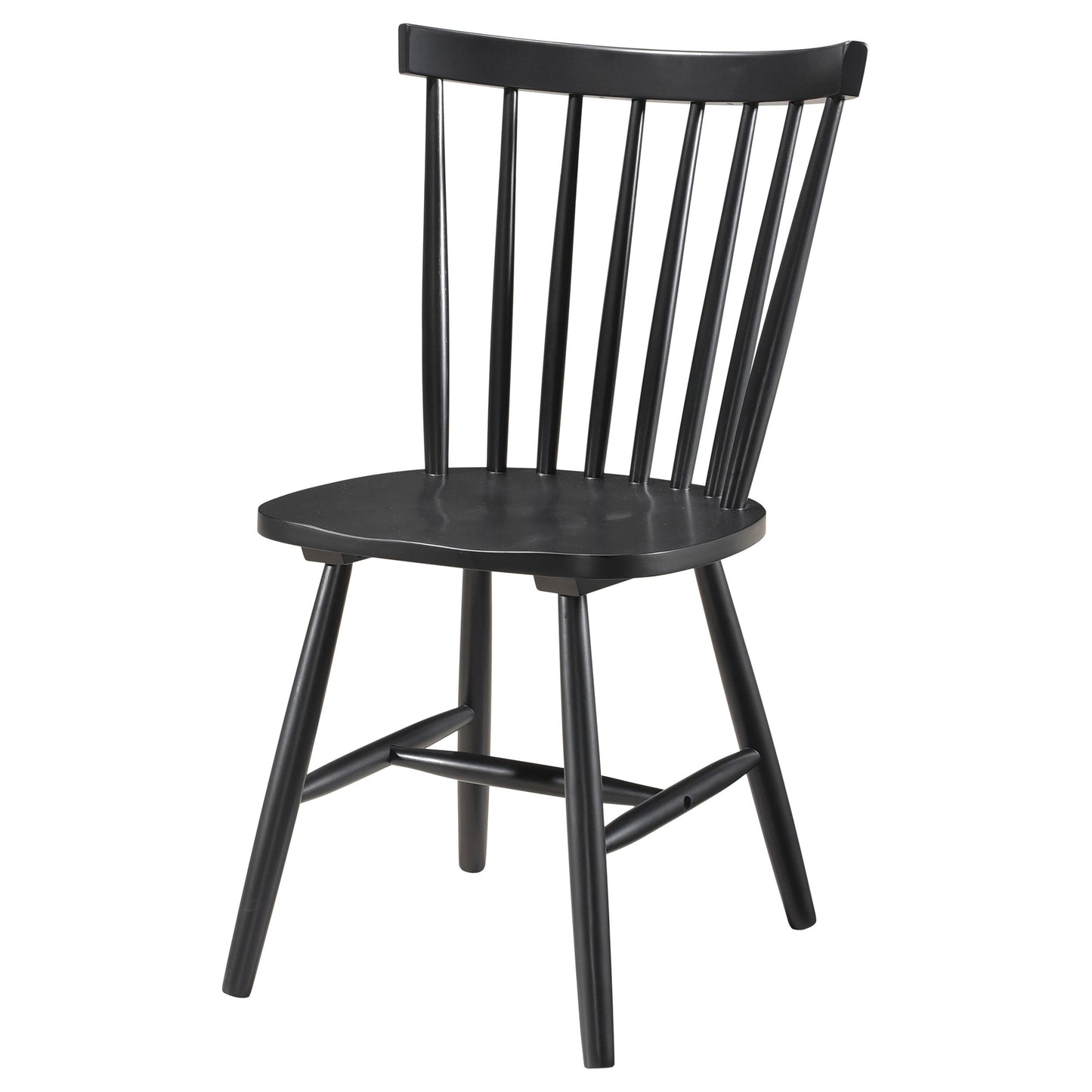 lilith windsor wood dining side chair black (set of 2)