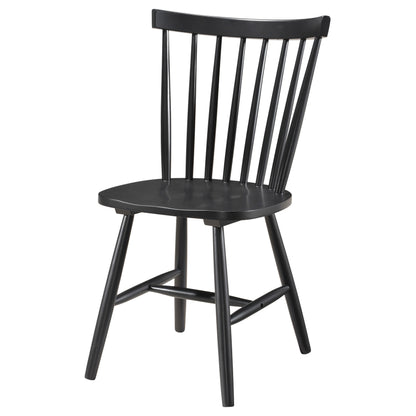 Lilith Windsor Wood Dining Side Chair Black (Set of 2)