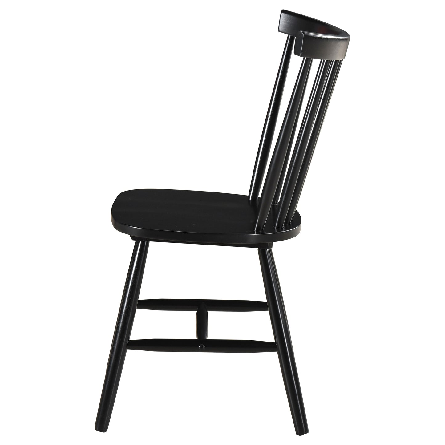 lilith windsor wood dining side chair black (set of 2)