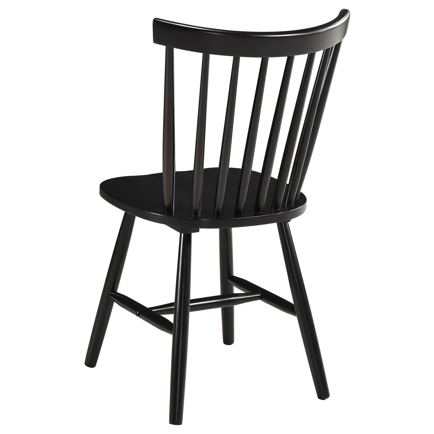 lilith windsor wood dining side chair black (set of 2)