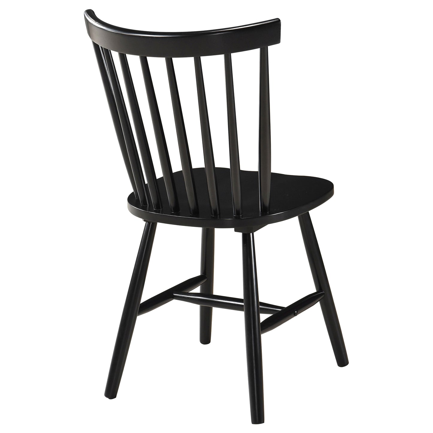 lilith windsor wood dining side chair black (set of 2)