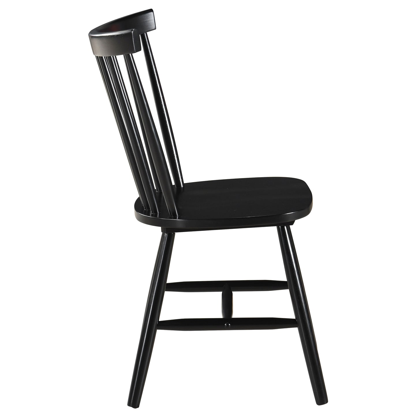 lilith windsor wood dining side chair black (set of 2)