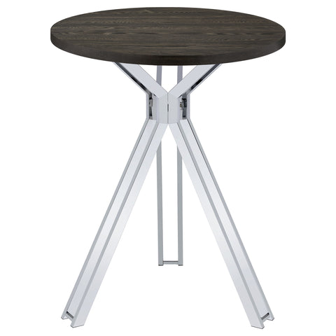 Petra Round 35-inch Pub Height Bistro Bar Table Dark OakDark Oak