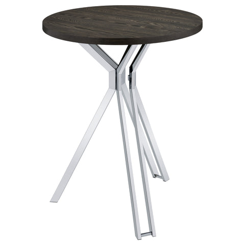 Petra Round 35-inch Pub Height Bistro Bar Table Dark OakDark Oak