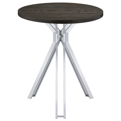 Petra Round 35-inch Pub Height Bistro Bar Table Dark OakDark Oak