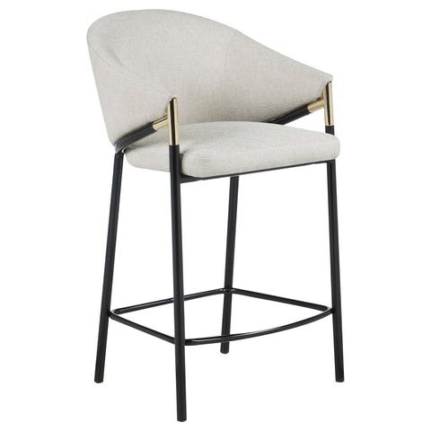 Lewes Fabric Upholstered Counter Chair Beige (Set of 2)Beige