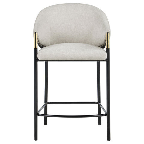 Lewes Fabric Upholstered Counter Chair Beige (Set of 2)Beige