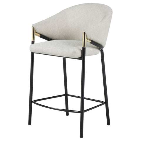 Lewes Fabric Upholstered Counter Chair Beige (Set of 2)Beige