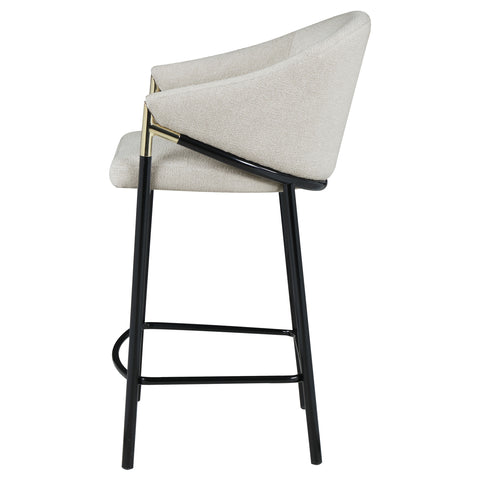 Lewes Fabric Upholstered Counter Chair Beige (Set of 2)Beige