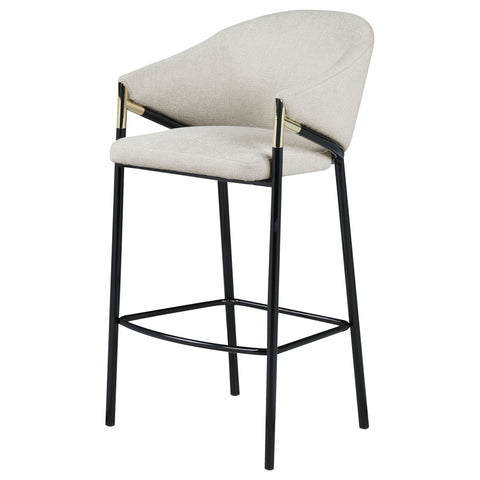 Lewes Fabric Upholstered Bar Chair Beige (Set of 2)Beige