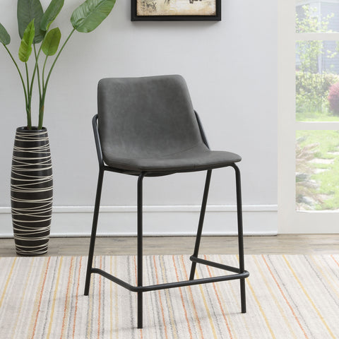 Buckley Upholstered Counter Chair Grey (Set of 2)Grey
