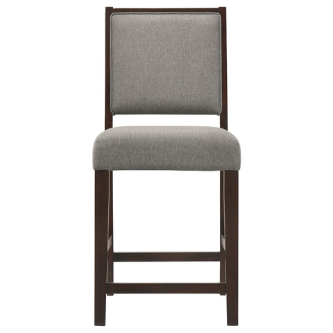 Monett Fabric Upholstered Counter Chair Grey (Set of 2)Grey