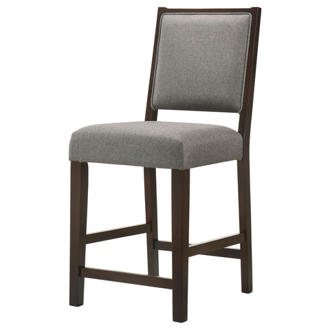 Monett Fabric Upholstered Counter Chair Grey (Set of 2)Grey