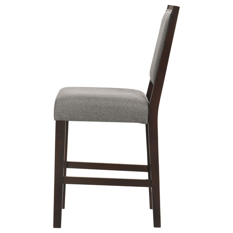 Monett Fabric Upholstered Counter Chair Grey (Set of 2)Grey