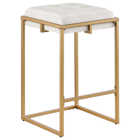 Tabby Upholstered Backless Counter Stool Beige (Set of 2)Beige