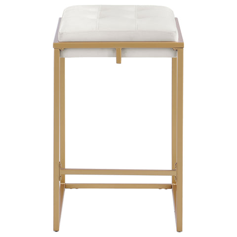 Tabby Upholstered Backless Counter Stool Beige (Set of 2)Beige