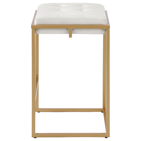 Tabby Upholstered Backless Counter Stool Beige (Set of 2)Beige