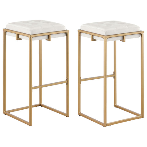 Tabby Upholstered Backless Bar Stool Beige (Set of 2)Beige