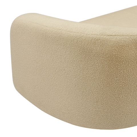 Eclipse Beige Faux Shearling Teddy Fabric Chair C