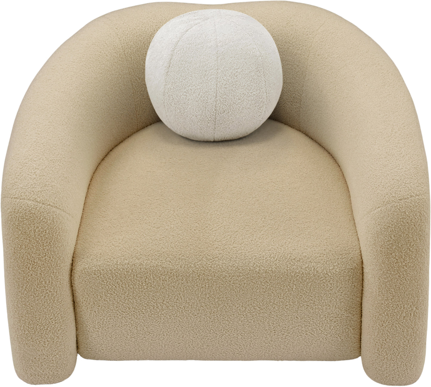 eclipse beige faux shearling teddy fabric chair c