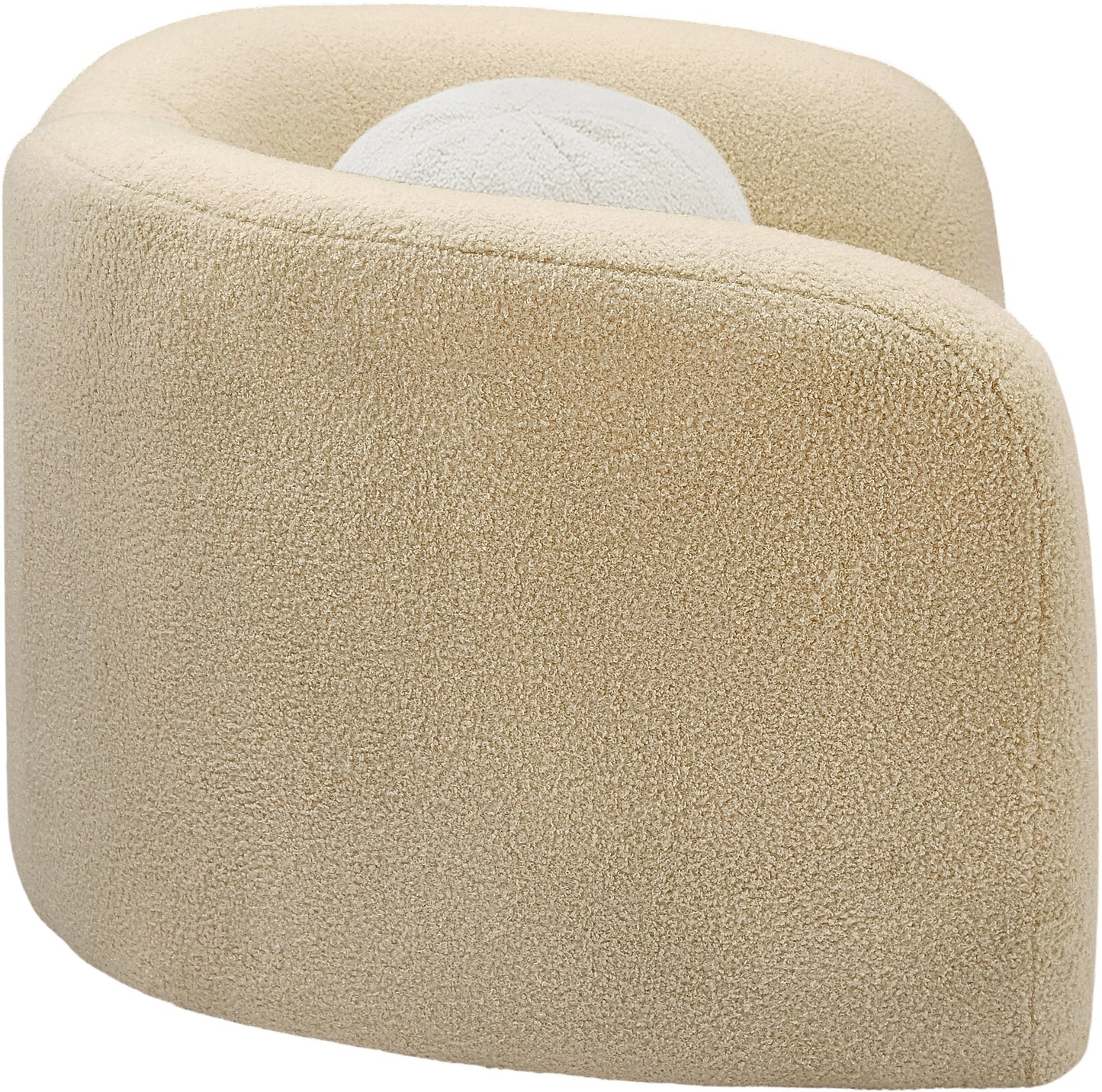 eclipse beige faux shearling teddy fabric chair c