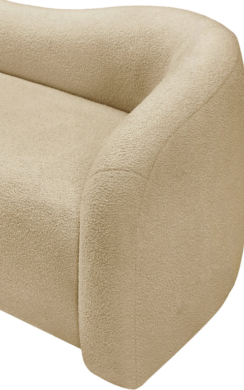 Eclipse Beige Faux Shearling Teddy Fabric Chair C