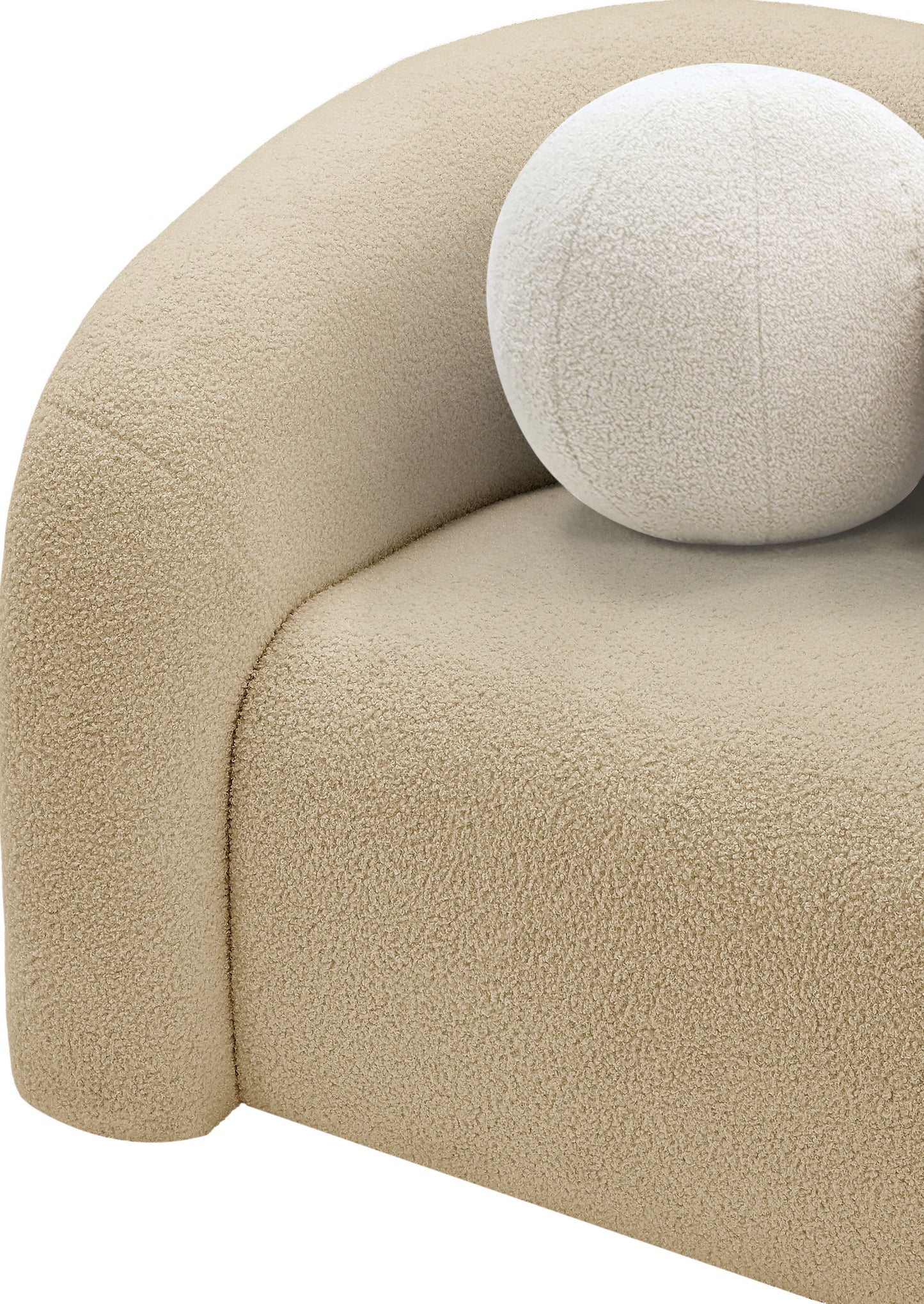 eclipse beige faux shearling teddy fabric chair c