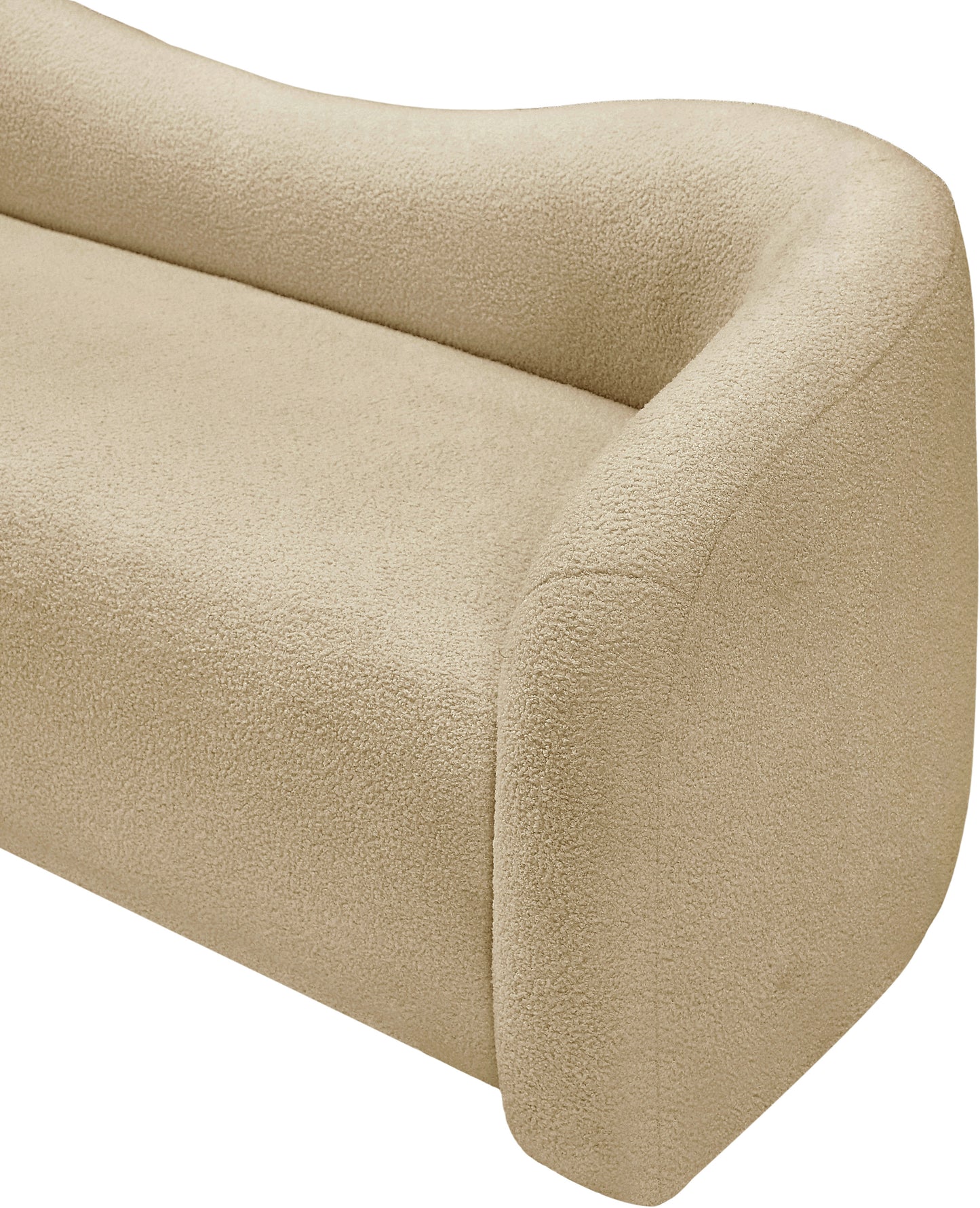 eclipse beige faux shearling teddy fabric loveseat l