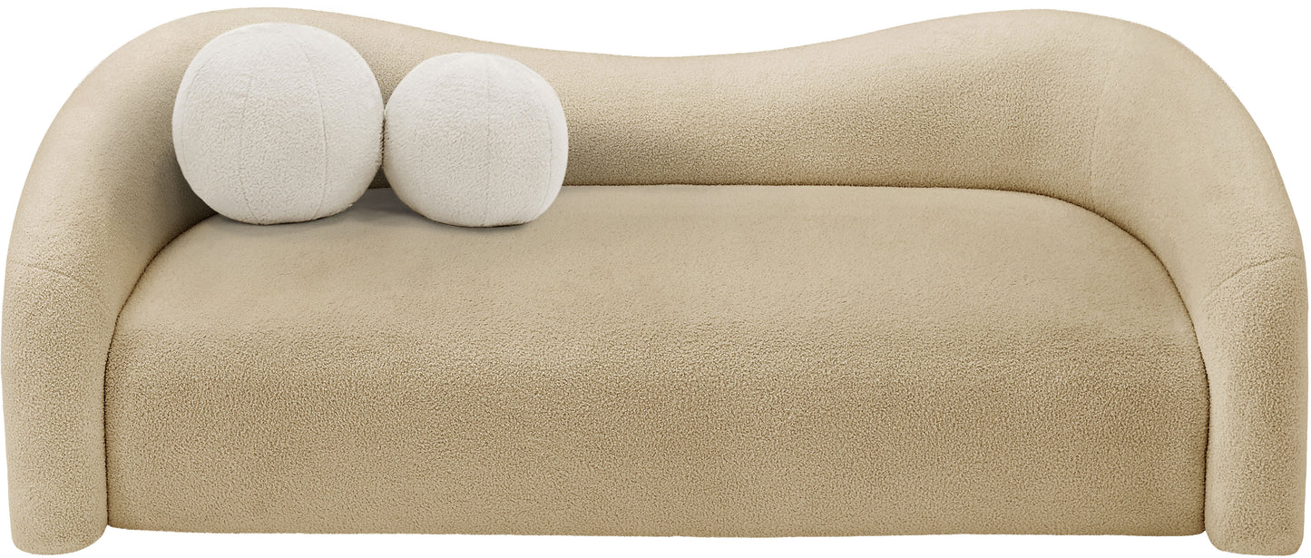 eclipse beige faux shearling teddy fabric sofa s