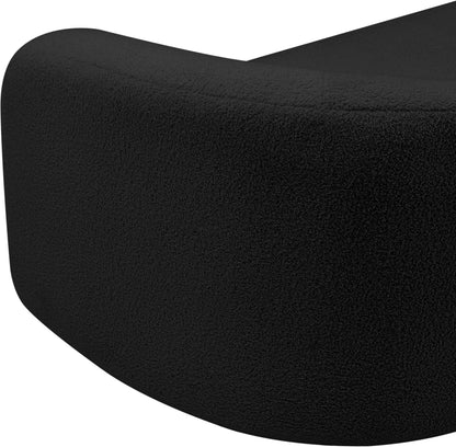 Eclipse Black Faux Shearling Teddy Fabric Chair C