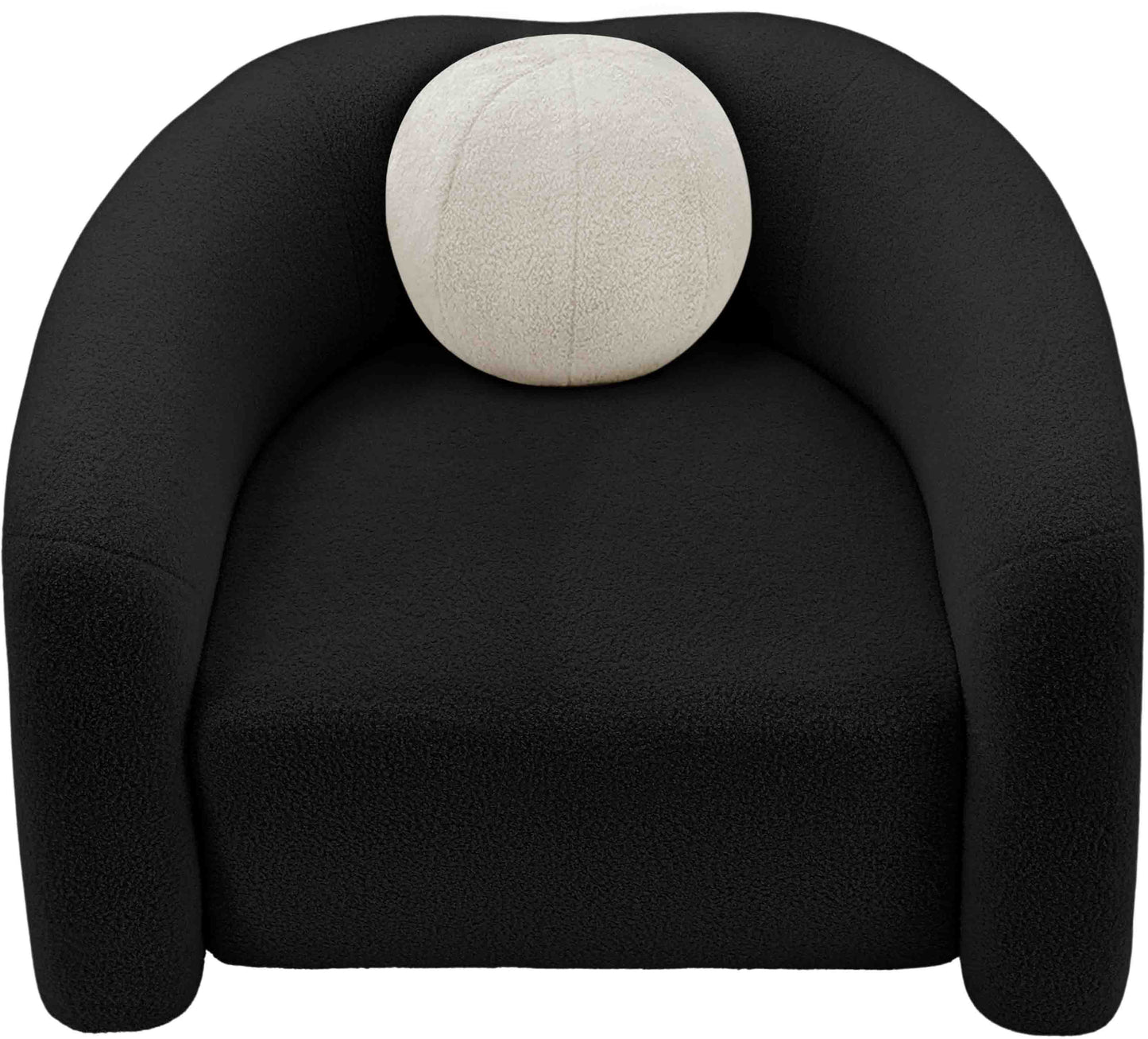 eclipse black faux shearling teddy fabric chair c