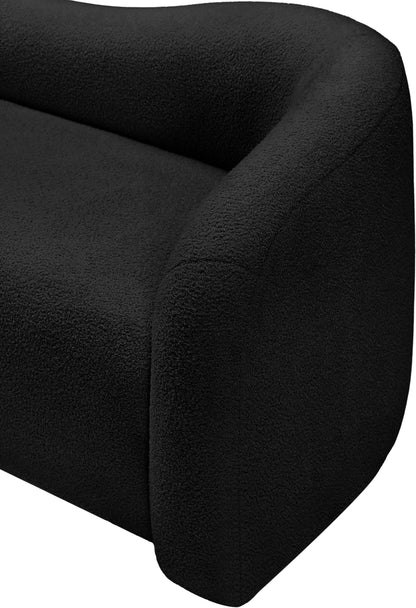 Eclipse Black Faux Shearling Teddy Fabric Chair C