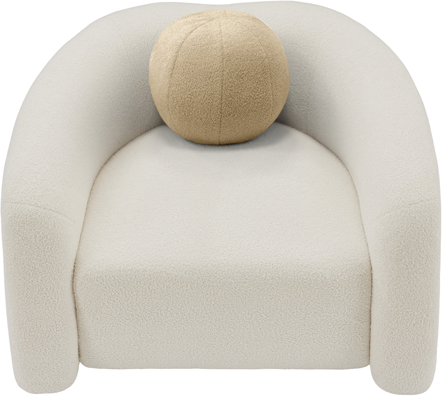 eclipse cream faux shearling teddy fabric chair c