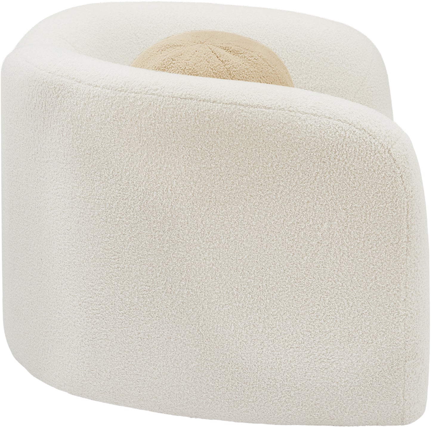 eclipse cream faux shearling teddy fabric chair c