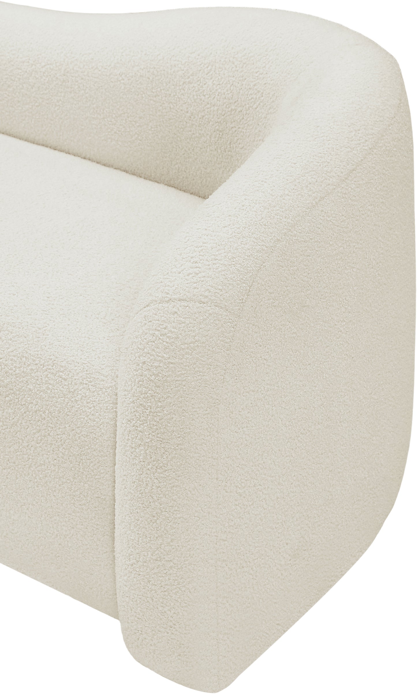 eclipse cream faux shearling teddy fabric chair c