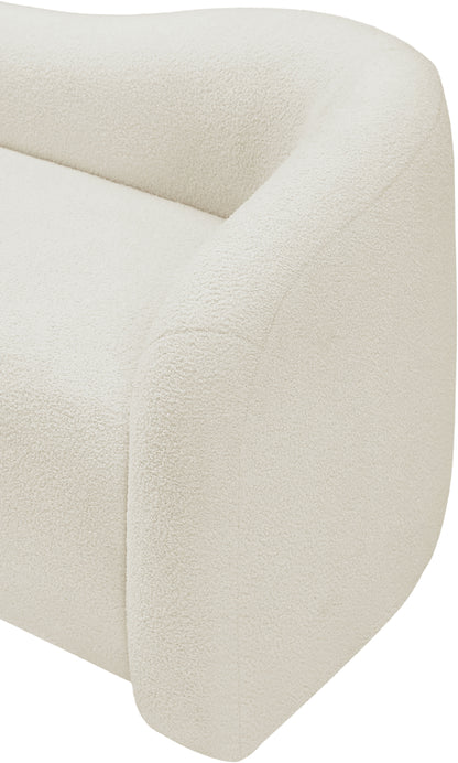 Eclipse Cream Faux Shearling Teddy Fabric Chair C