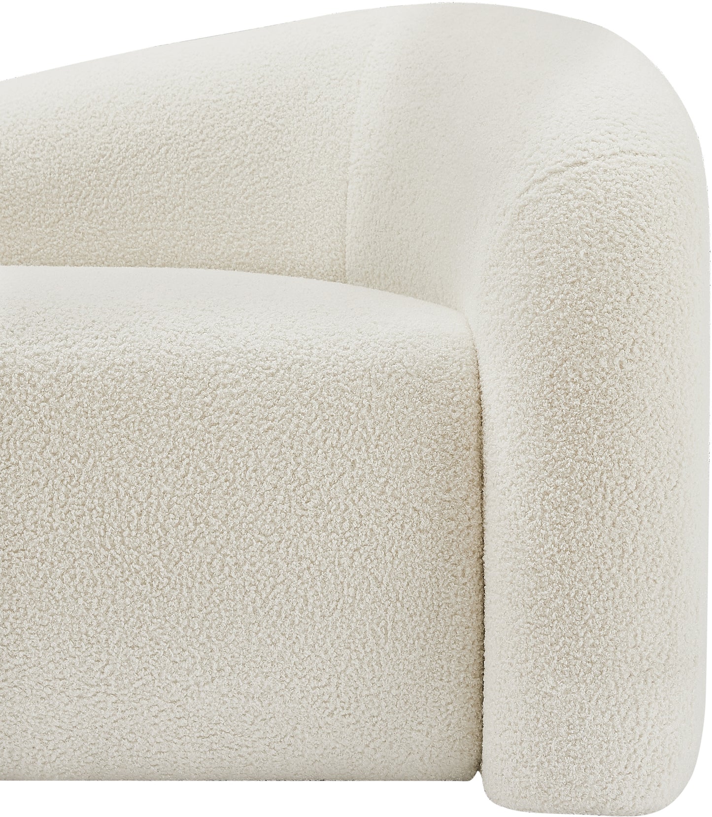 eclipse cream faux shearling teddy fabric chair c