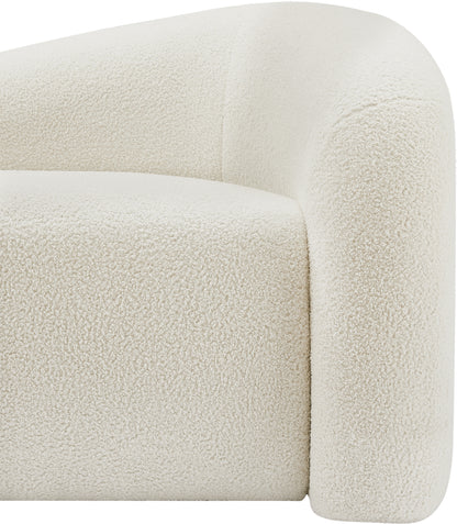 Eclipse Cream Faux Shearling Teddy Fabric Chair C