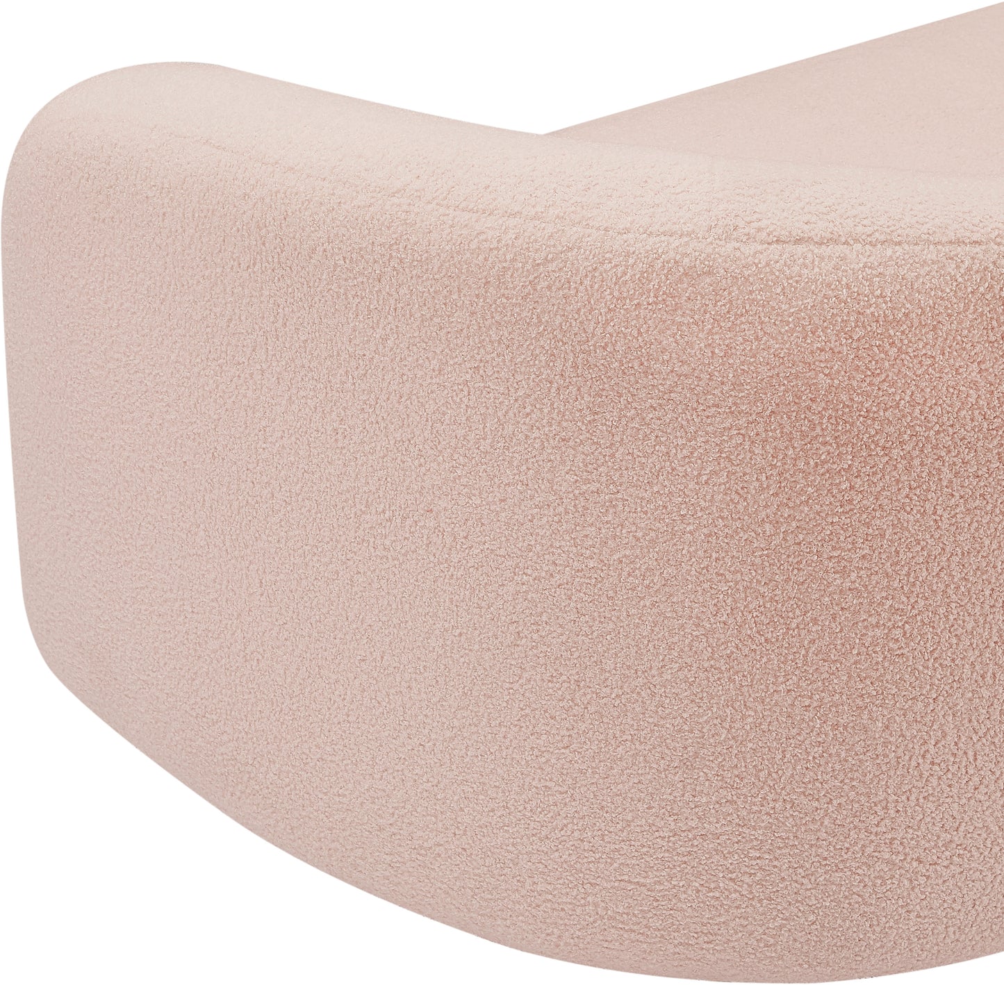 eclipse pink faux shearling teddy fabric chair c