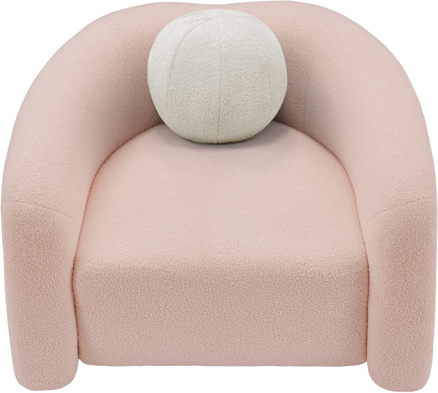 eclipse pink faux shearling teddy fabric chair c