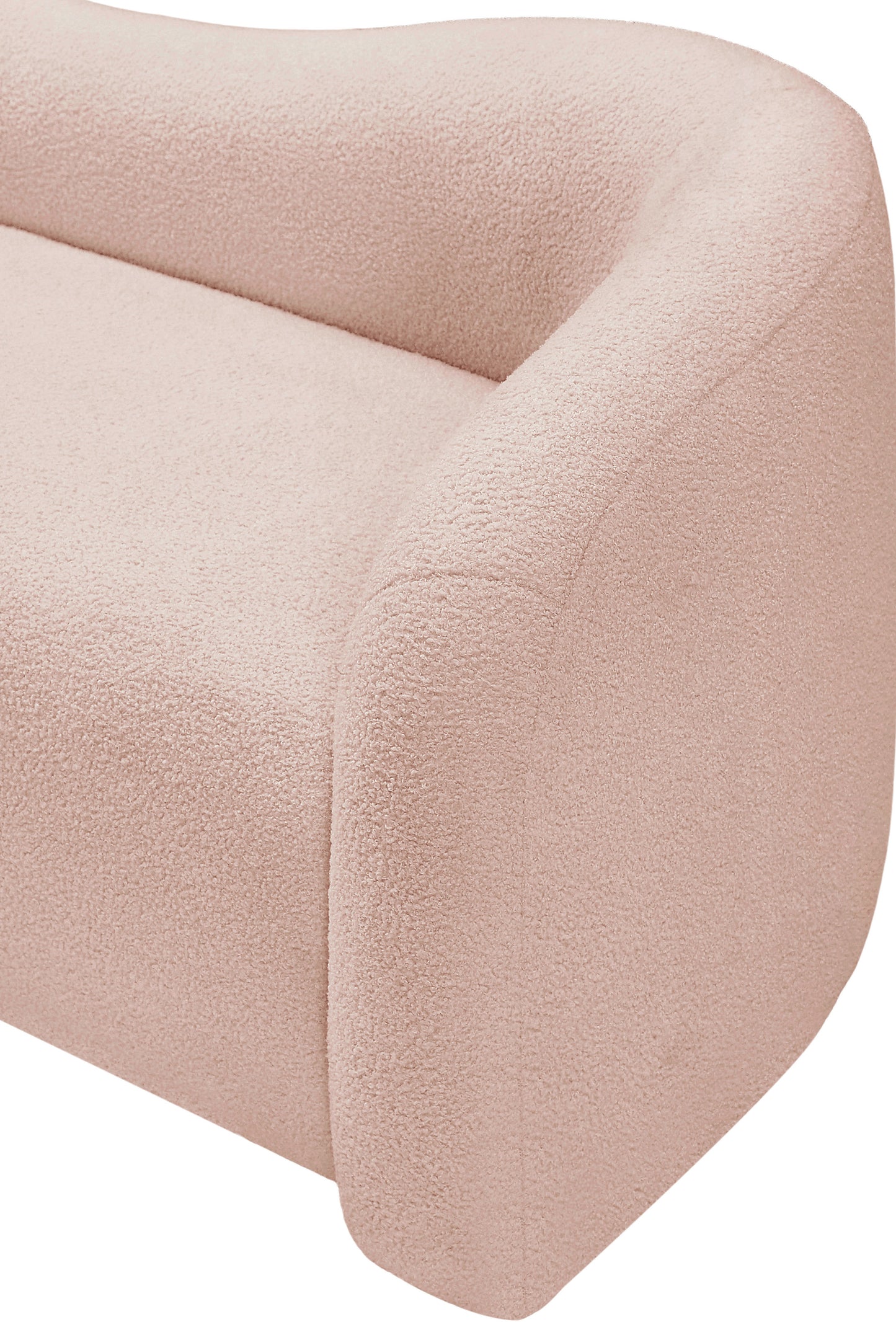 eclipse pink faux shearling teddy fabric chair c