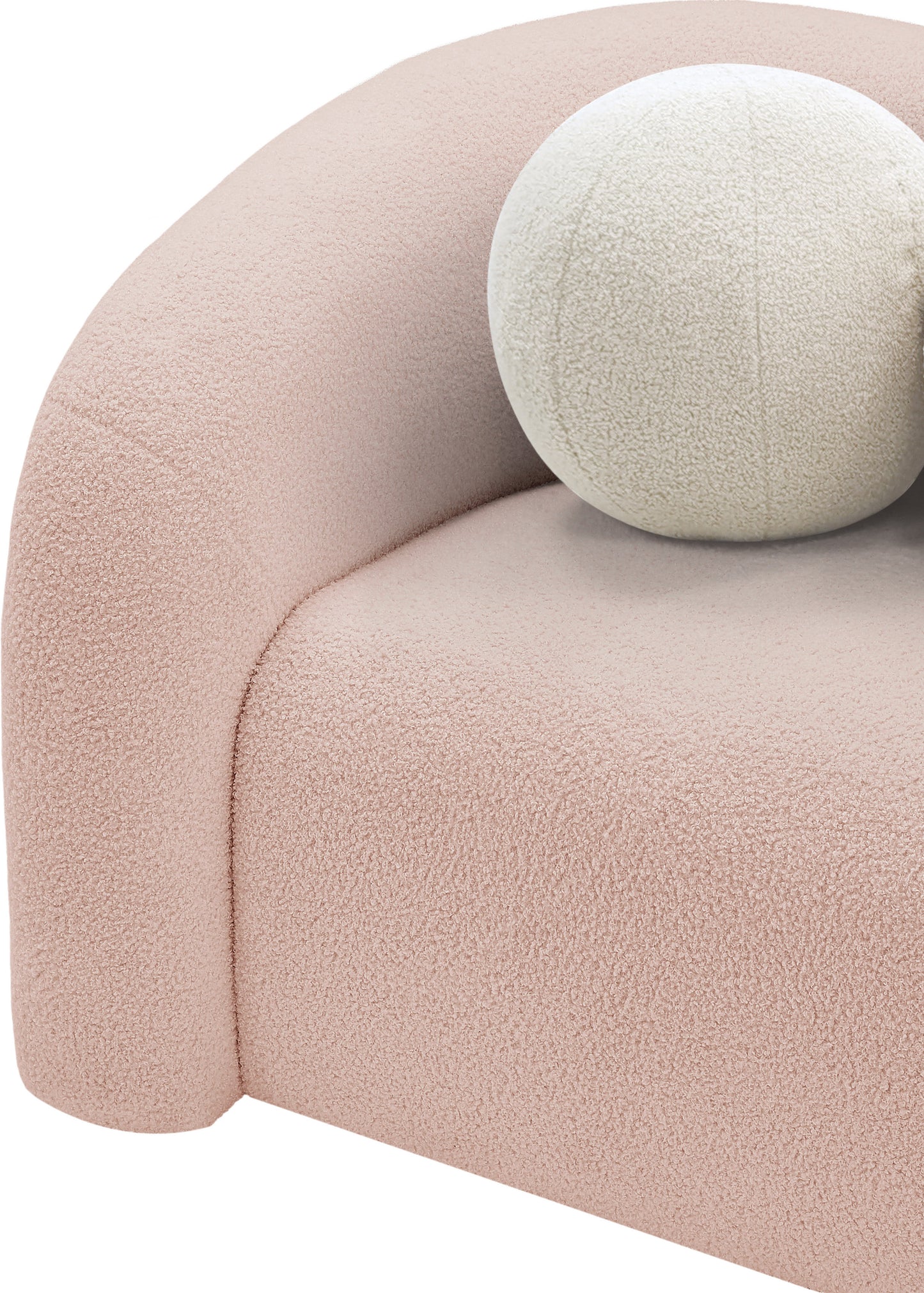 eclipse pink faux shearling teddy fabric chair c