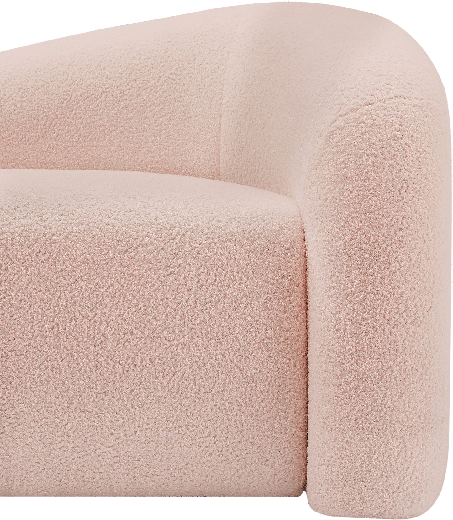 eclipse pink faux shearling teddy fabric chair c